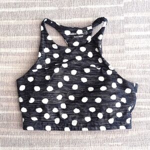 Outdoor Voices Black and White Polka Dot Sports Bra
